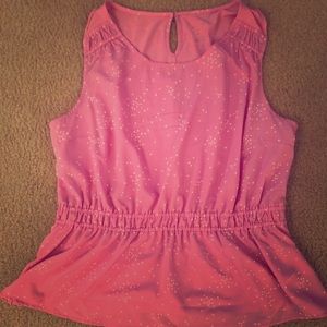 Peplum sleeveless blouse